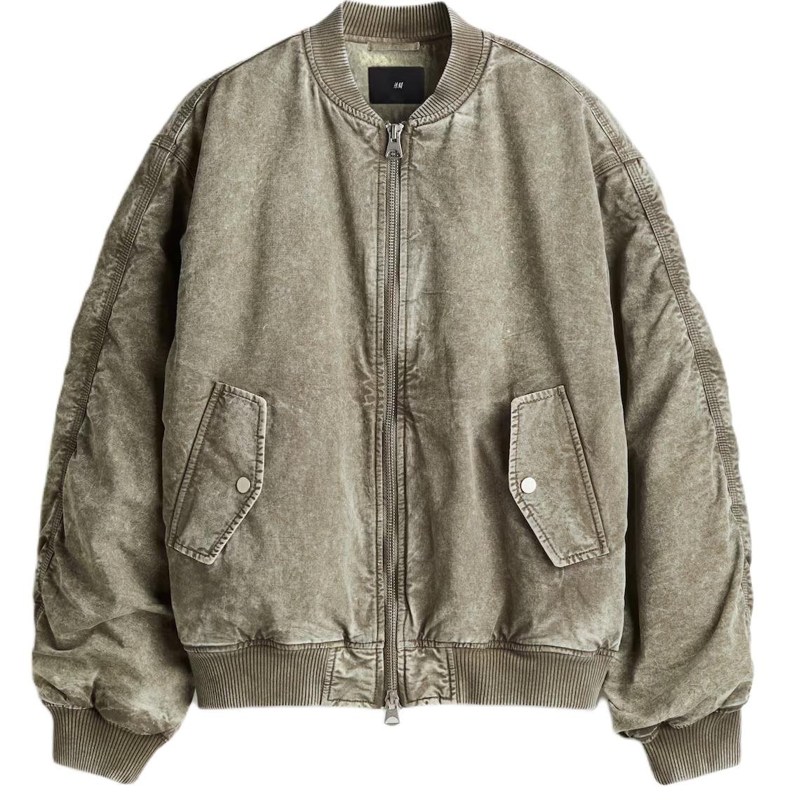 H&M Loose Fit Ribbed Pilot Jacket