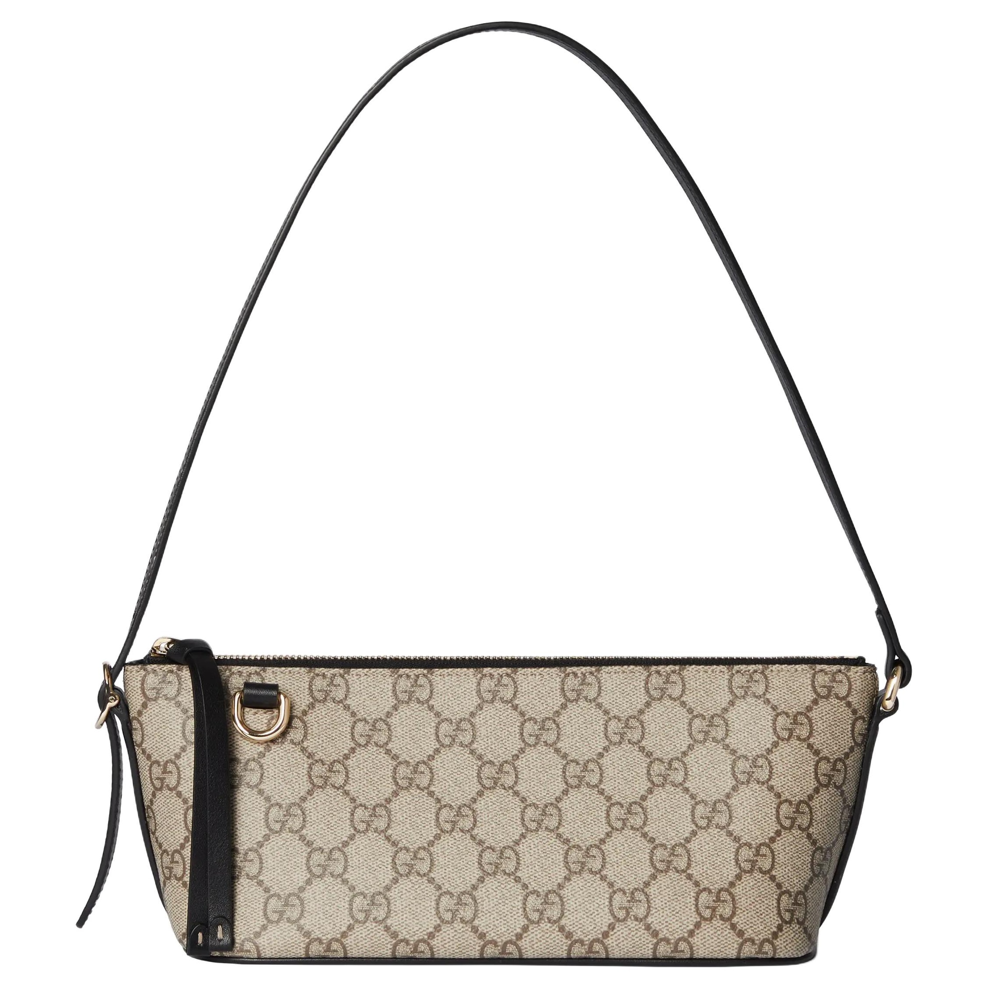 Сумки Gucci GG Emblem Small Shoulder Bag Black Brown