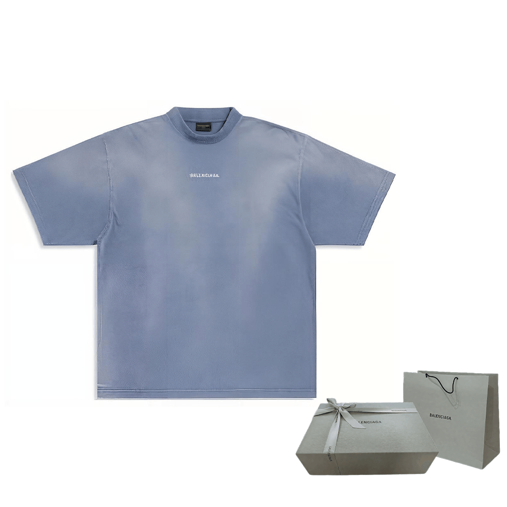 Balenciaga FW23 Blue White Tee — фото 8