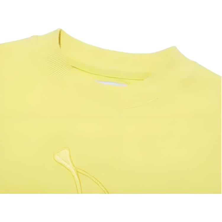 Kirsh Cropped Crewneck Sweatshirt Yellow — фото 4