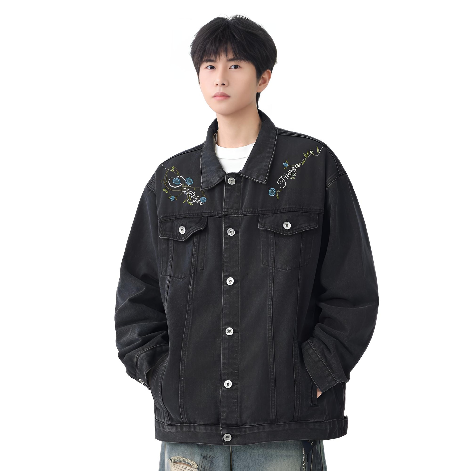 FUERZA Vintage Streetwear Cargo Jacket