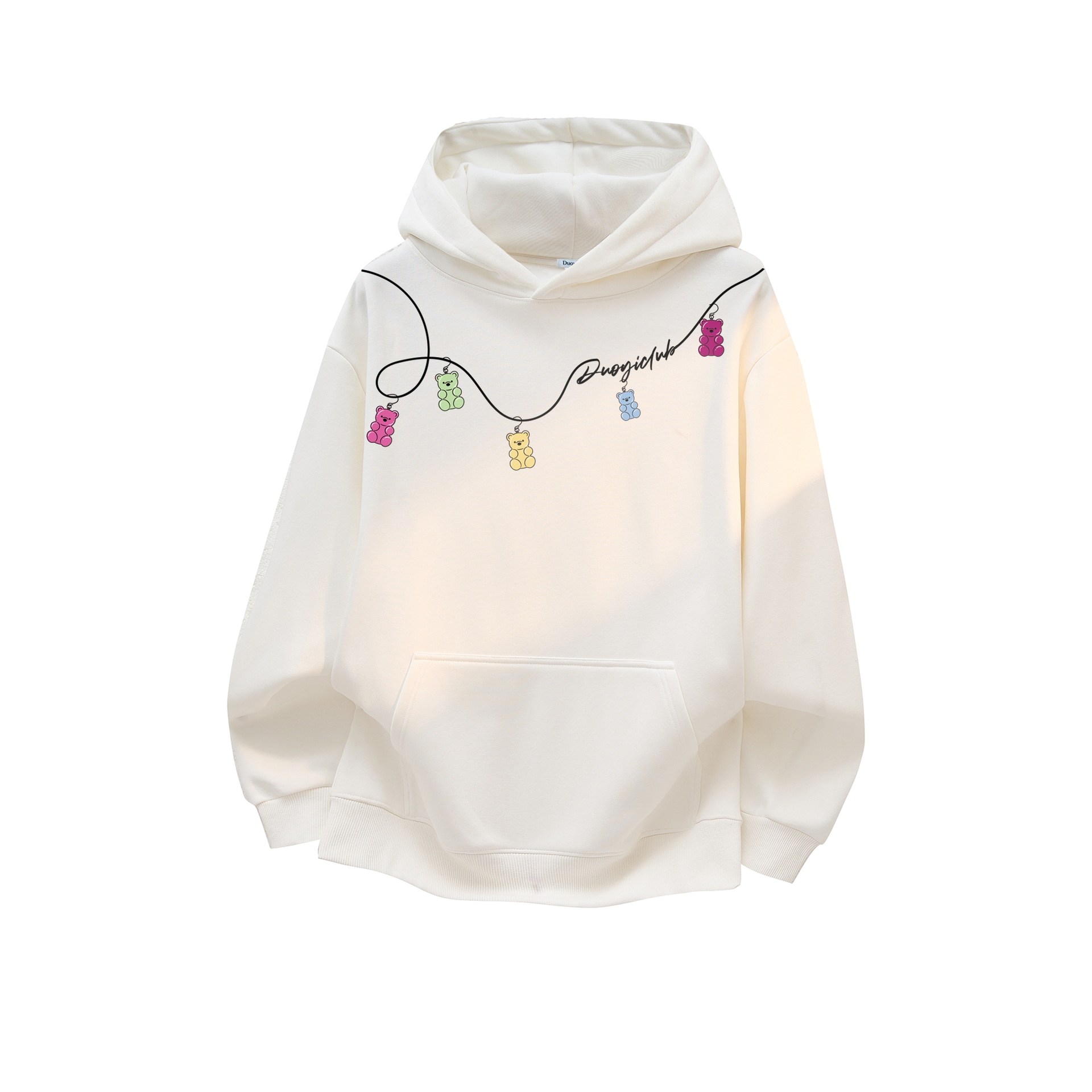 Duoyi朵以 Duoyi Bear Logo Hoodie