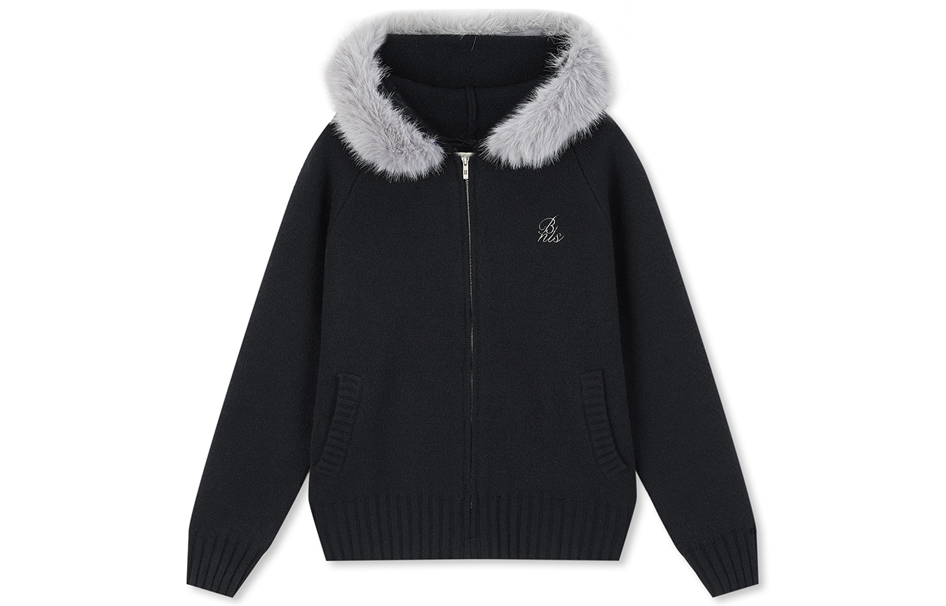 BONELESS Embroidered Hooded Cardigan