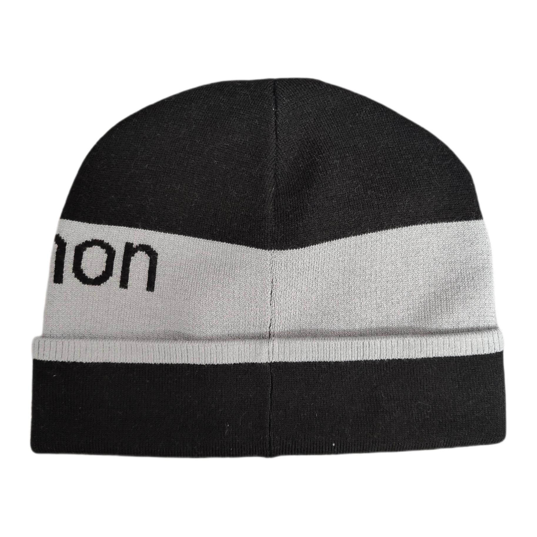 Lululemon Logo Beanie Black Grey — фото 1