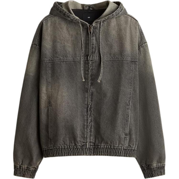 H&M Loose Fit Denim Hoodie Jacket