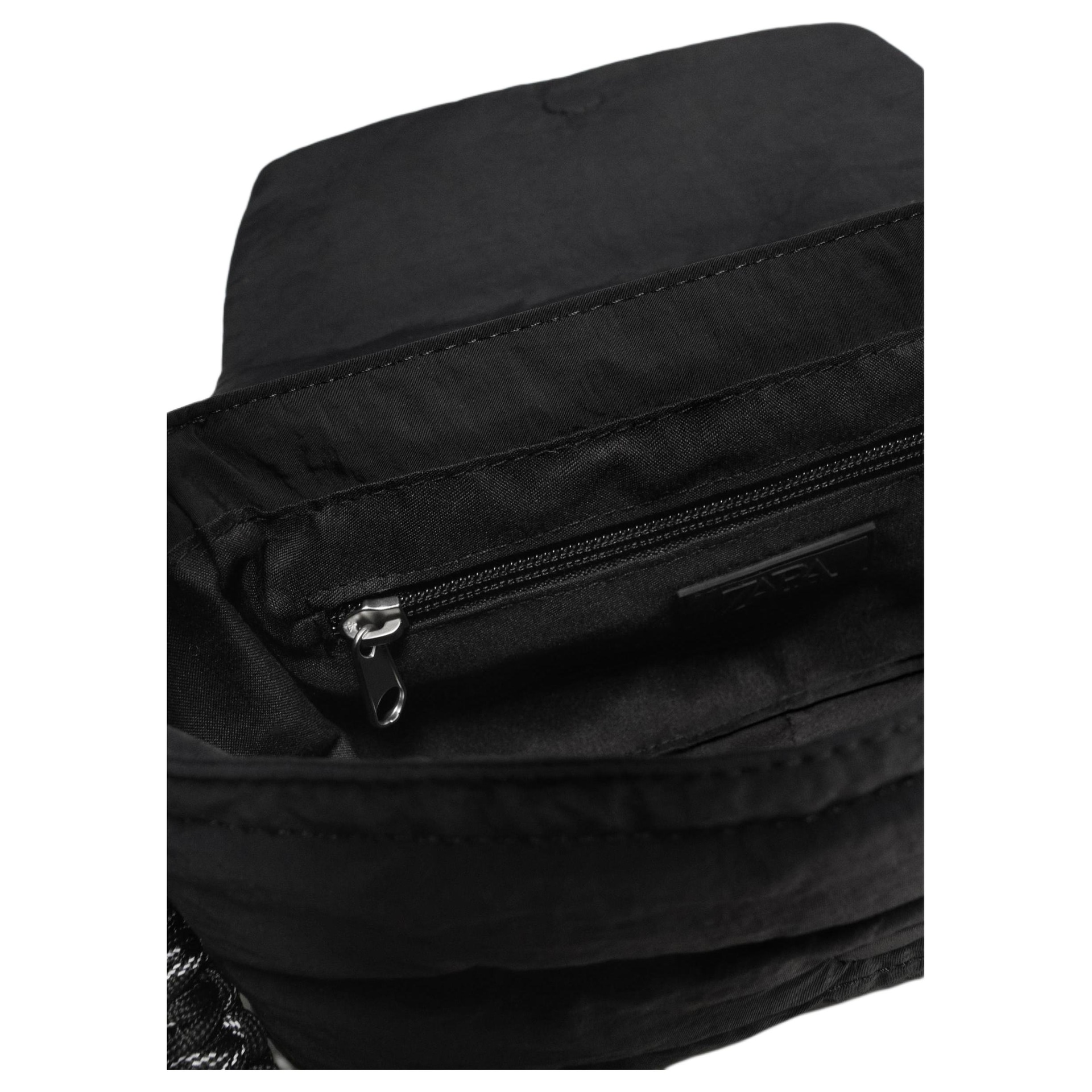 Zara Magnetic Flap Nylon Crossbody Bag Black — фото 3