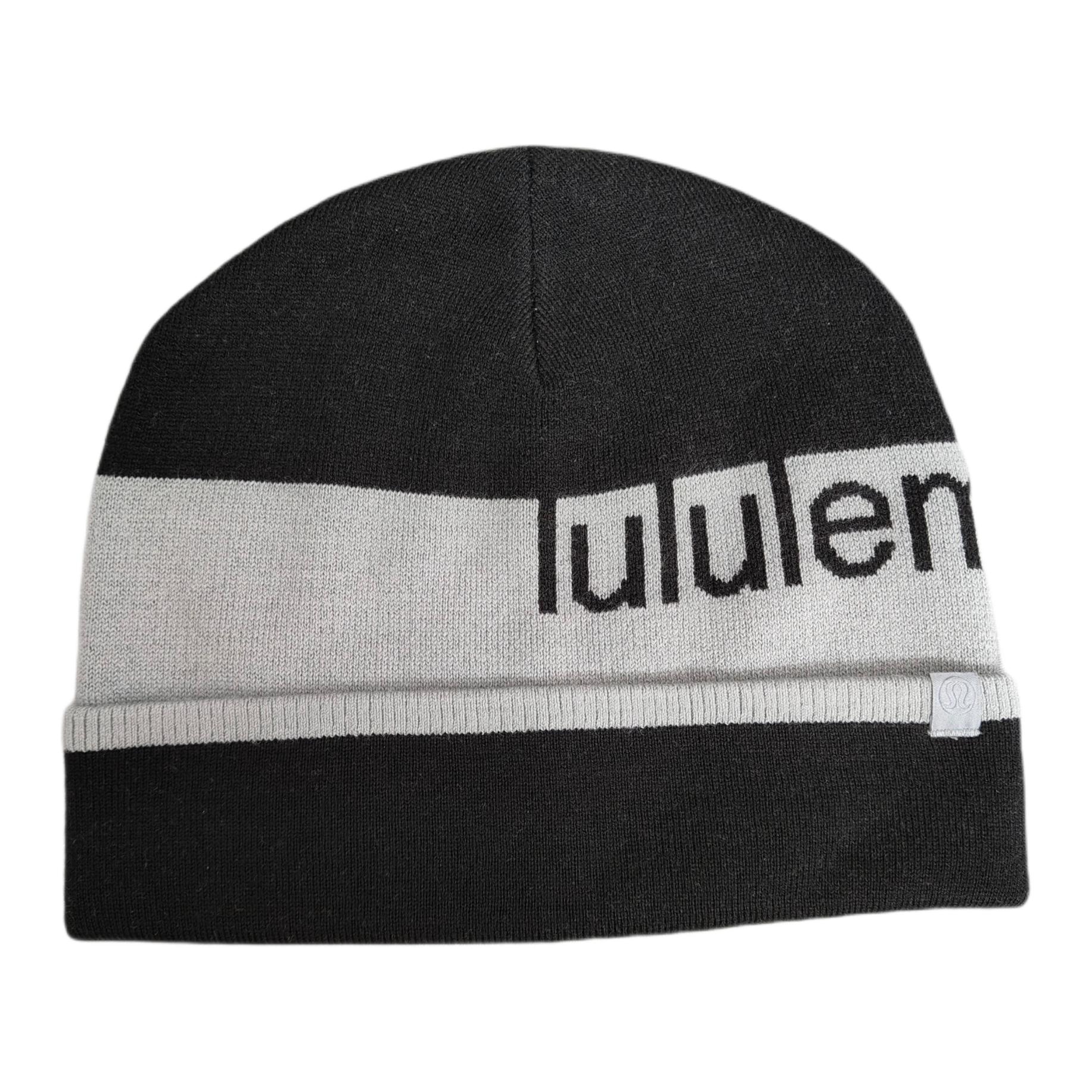 Lululemon Logo Beanie Black Grey
