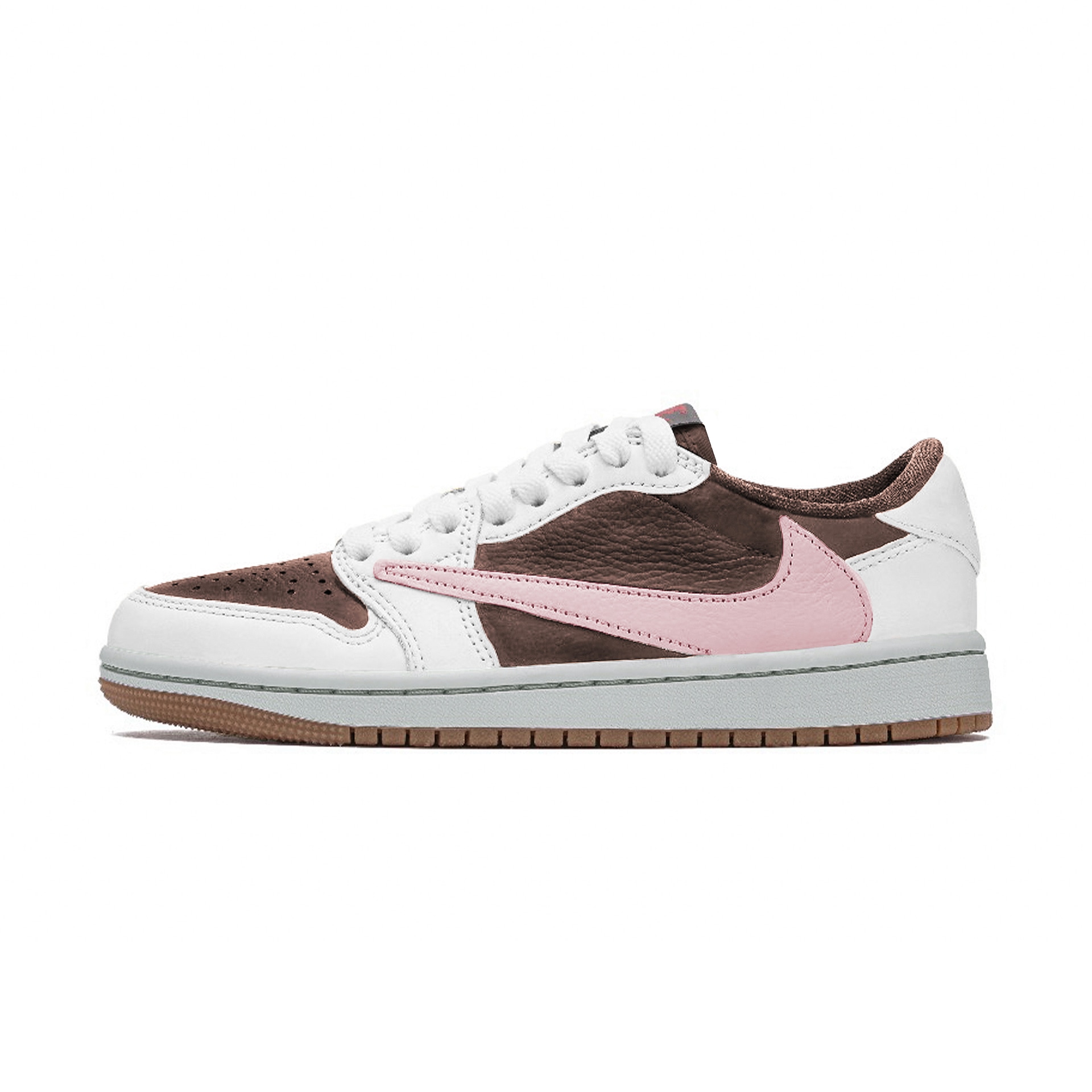 Jordan Travis Scott x Air Jordan 1 Low "White Pink" — фото 6