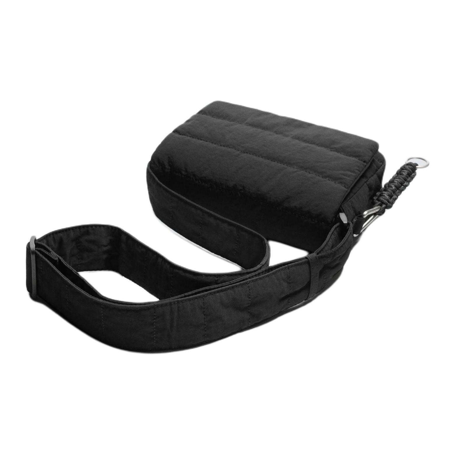 Zara Magnetic Flap Nylon Crossbody Bag Black — фото 5