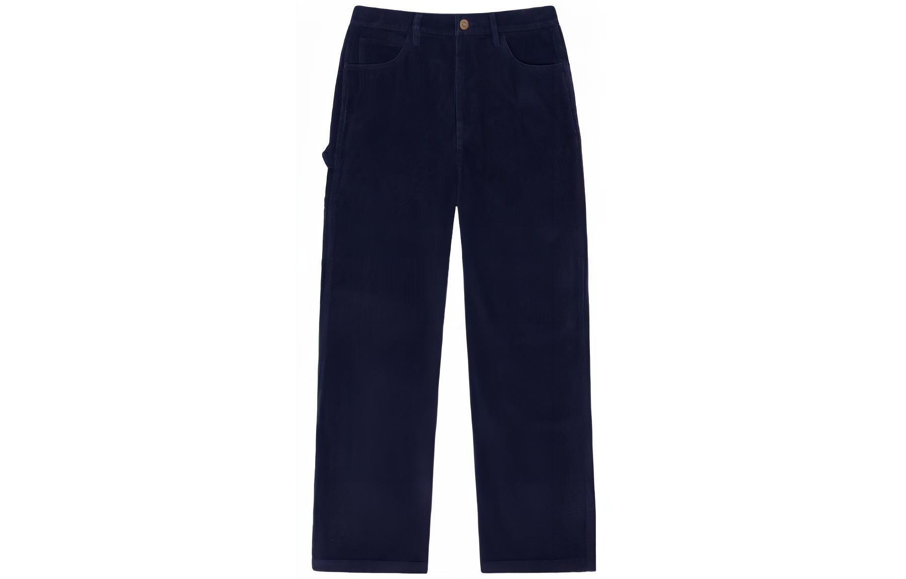 Drew House FW22 Corduroy Carpenter Pant Dark Navy Logo