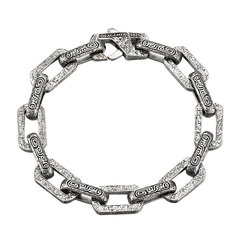 IDEAGEMER Vintage Silver Bracelet 925