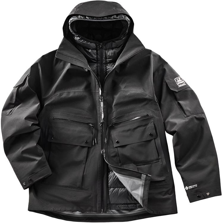 Spyder x C.P. Company Gore-Tex 3-in-1 Logo Hoodie Down Jacket — фото 2