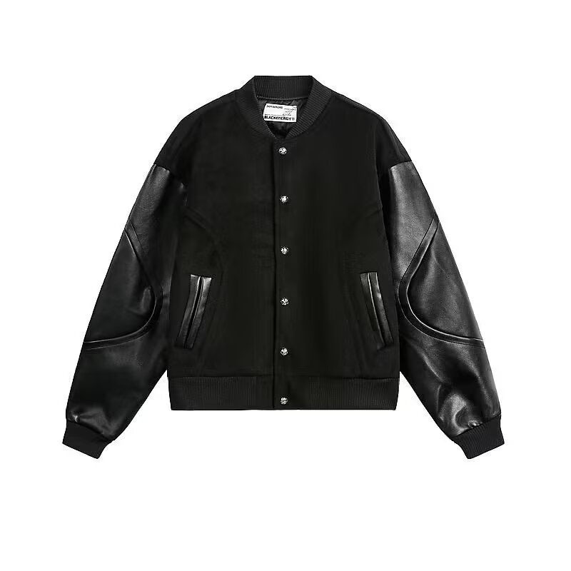 MPF Basic PU Sleeve Baseball Jacket