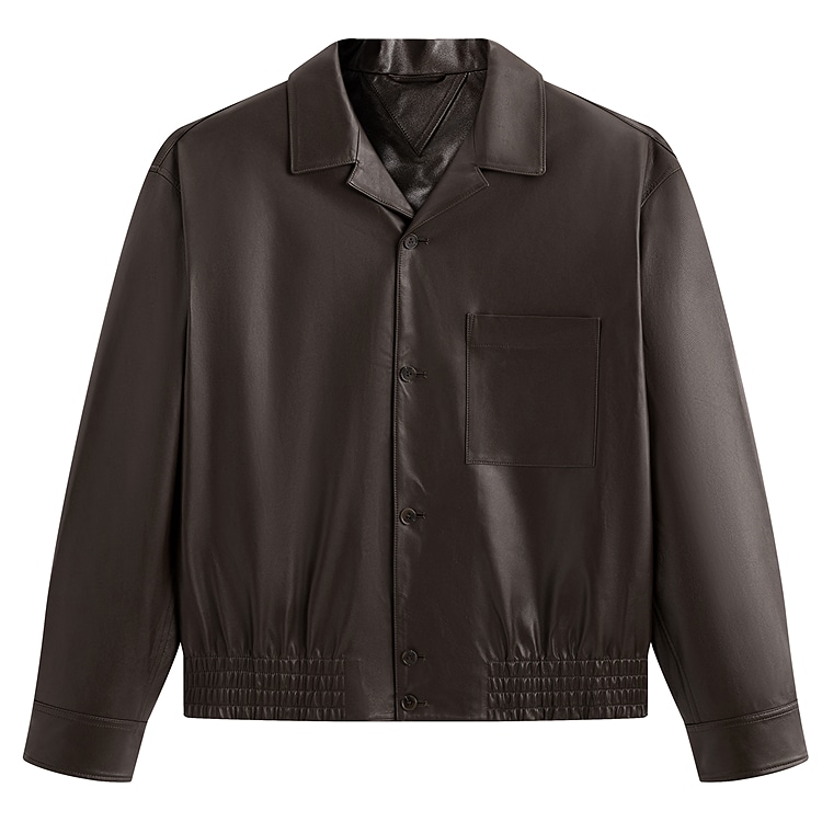 Куртка Peacebird Men Sharp Leather Jacket Brown
