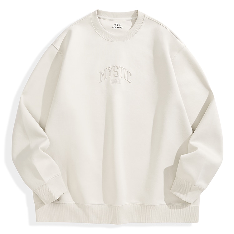 PEACEBIRD MEN Suede Fleece Sweatshirt