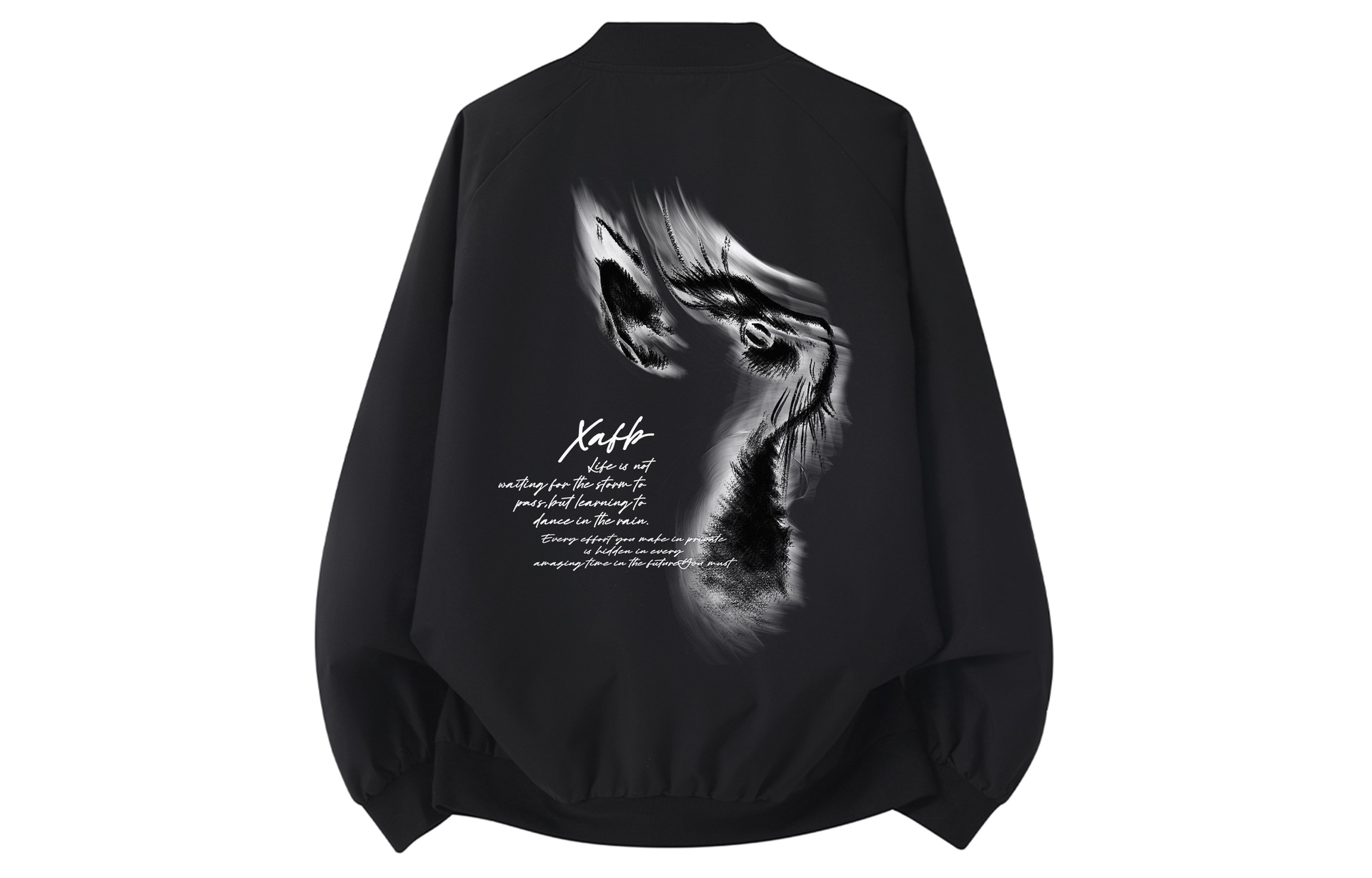 XAFB Vintage Letter Print Jacket