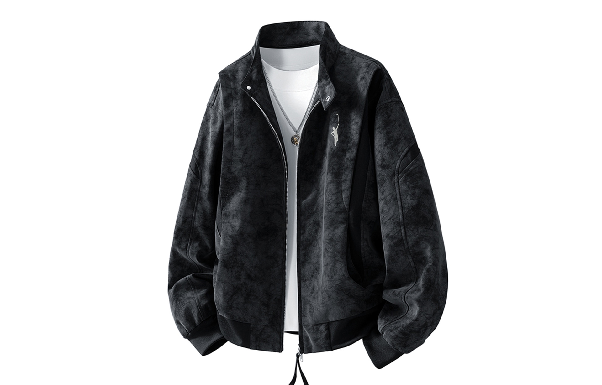 CHARLIE GOLF Vintage Suede Coach Jacket