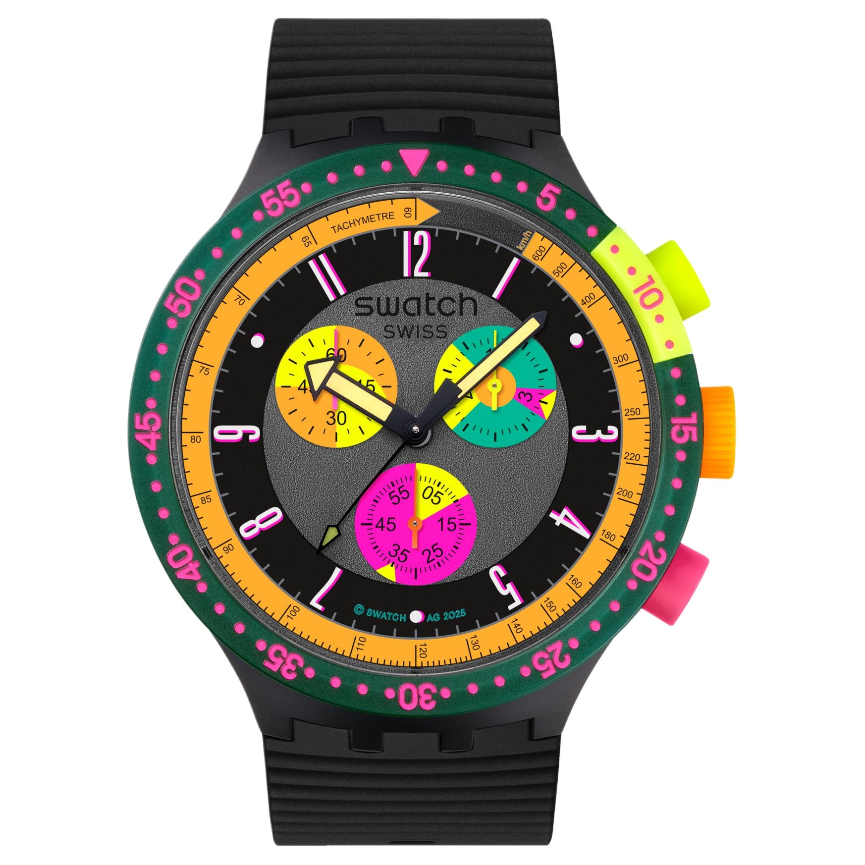 SWATCH/斯沃琪 Swatch Neon Lights Quartz 47mm Gray
