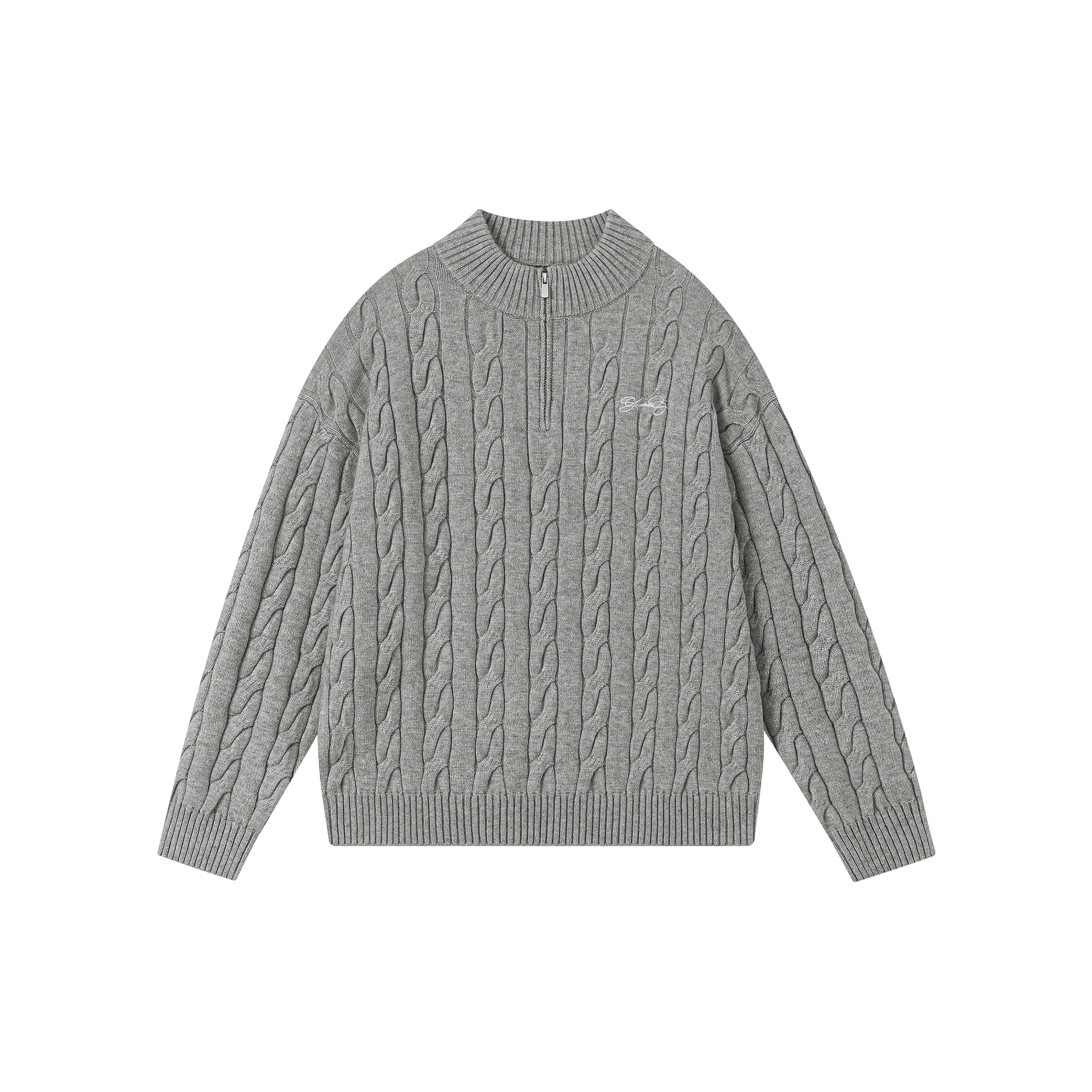 FORNINES Half-Zip Knit Sweater