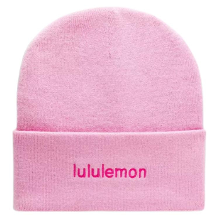 Lululemon Logo Beanie Pink Blue