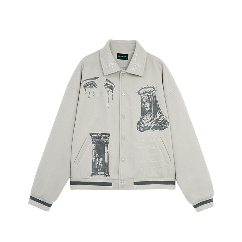 BD.POWER UP+ 680G Wool Baseball Jacket