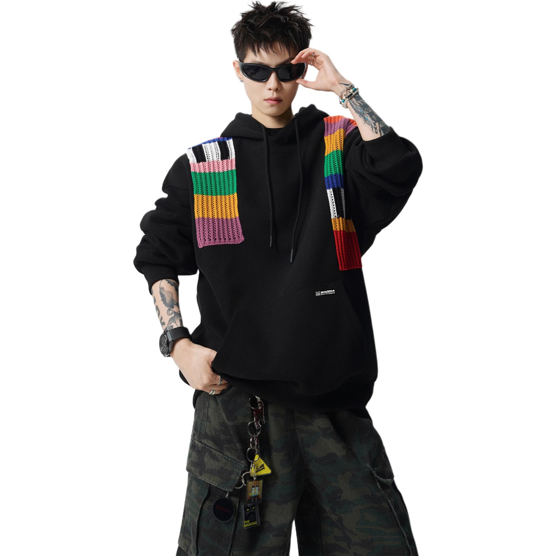 MADONA Rainbow Knit Hoodie