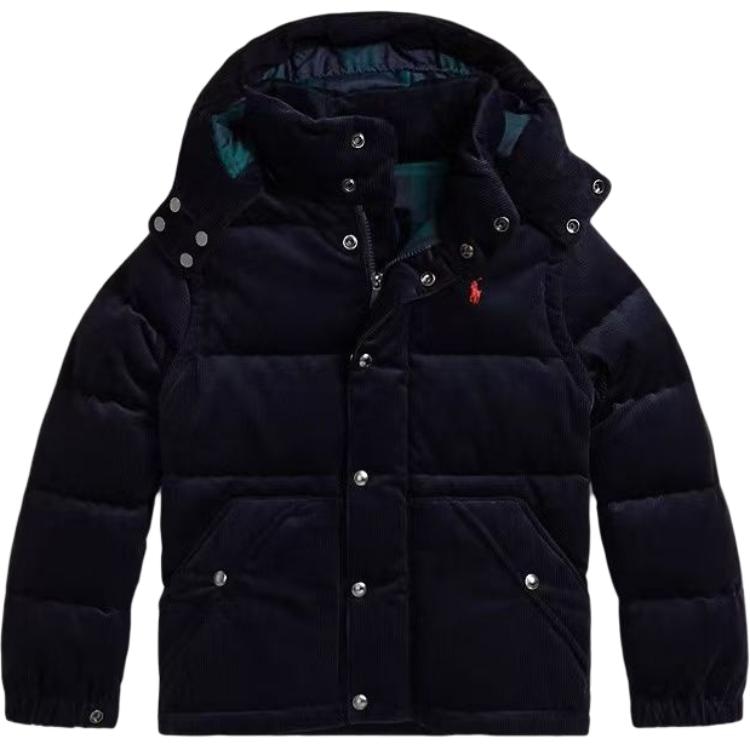 Polo Ralph Lauren FW25 Corduroy Hooded Down Jacket Kids