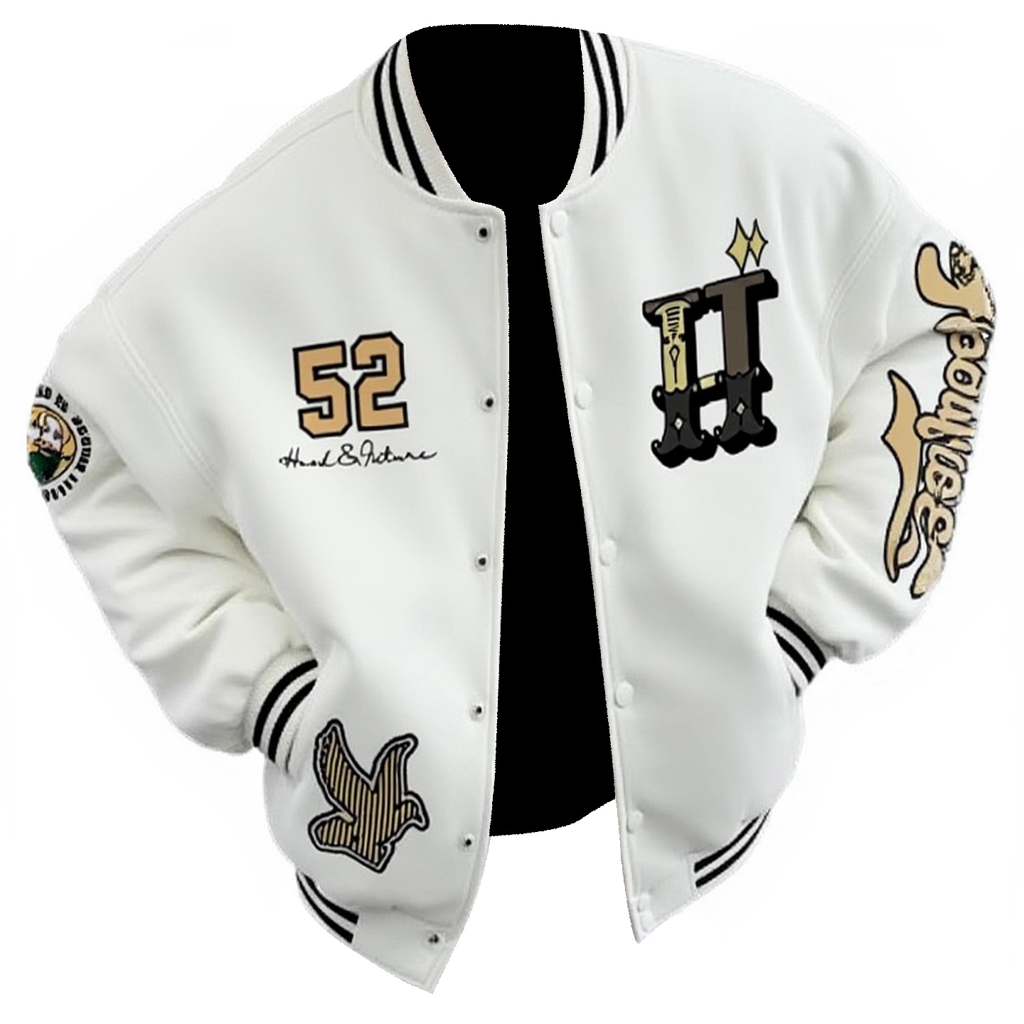 JIMI&JONS Embroidered Varsity Jacket