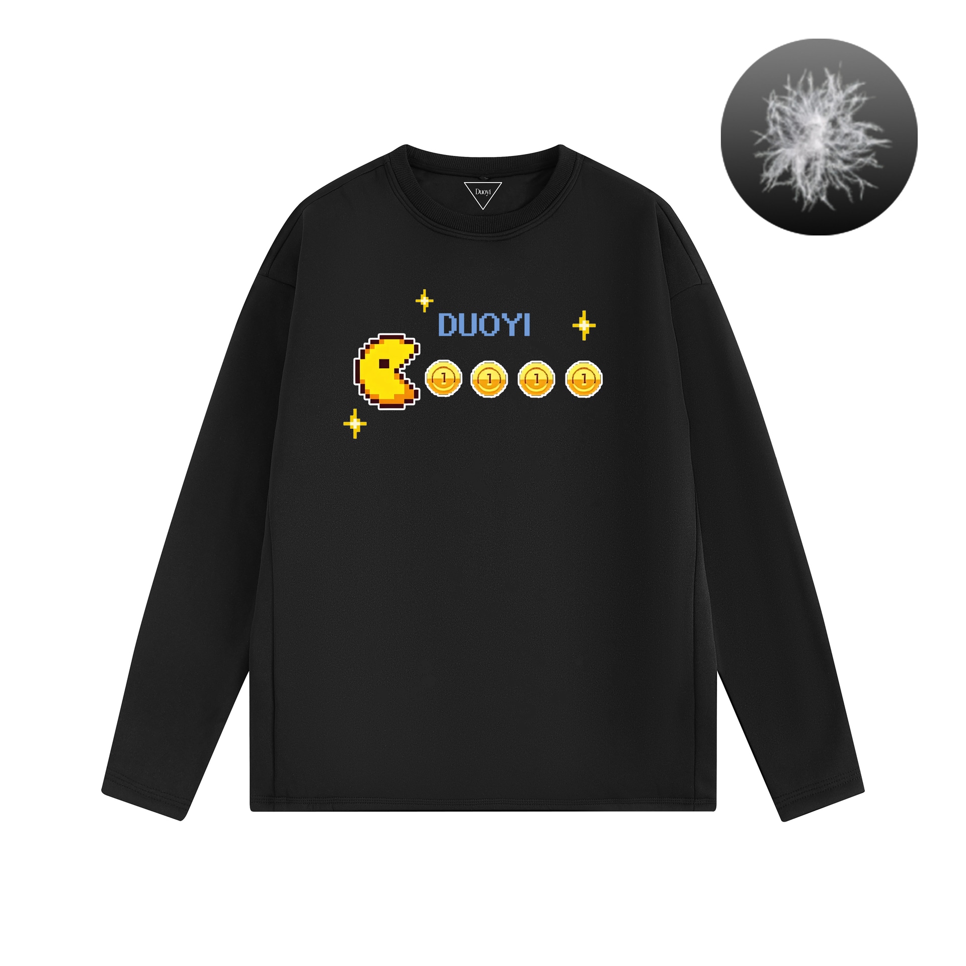 Duoyi朵以 Duoyi 90 White Duck Down Long Sleeve T-Shirt