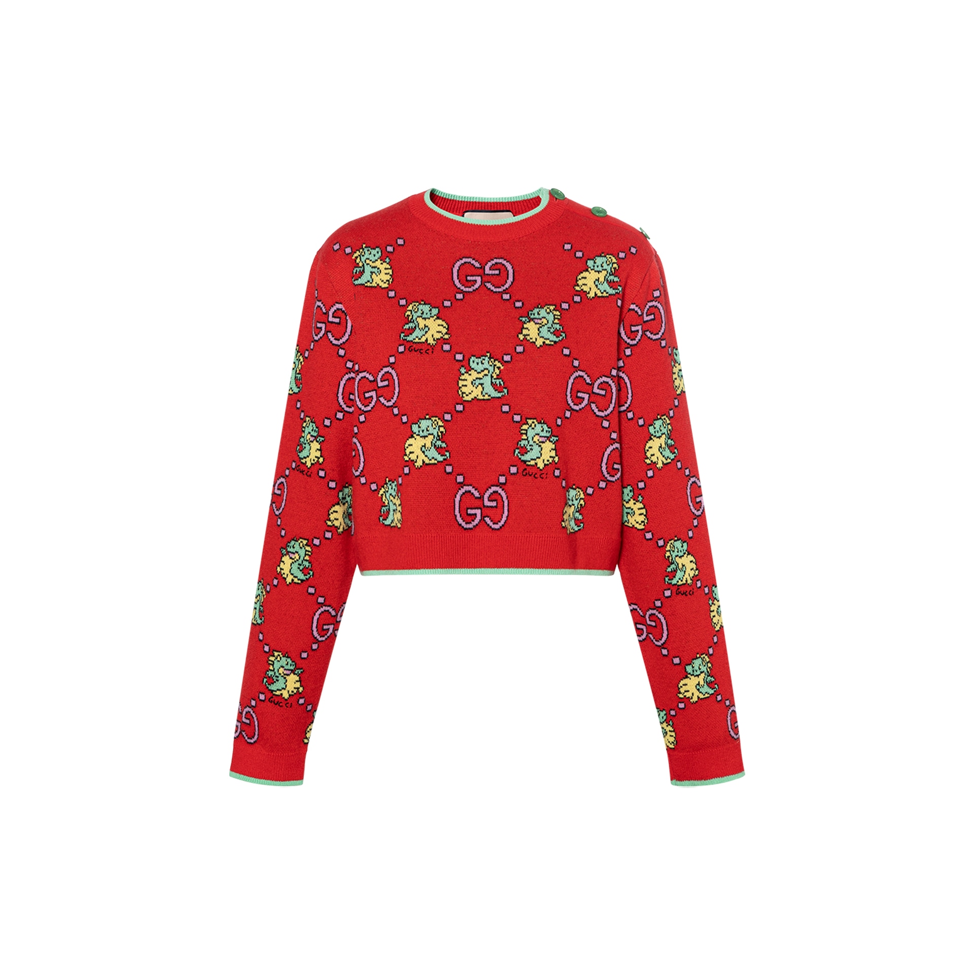 GUCCI/古驰 Gucci SS24 GG Dinosaur Print Sweater