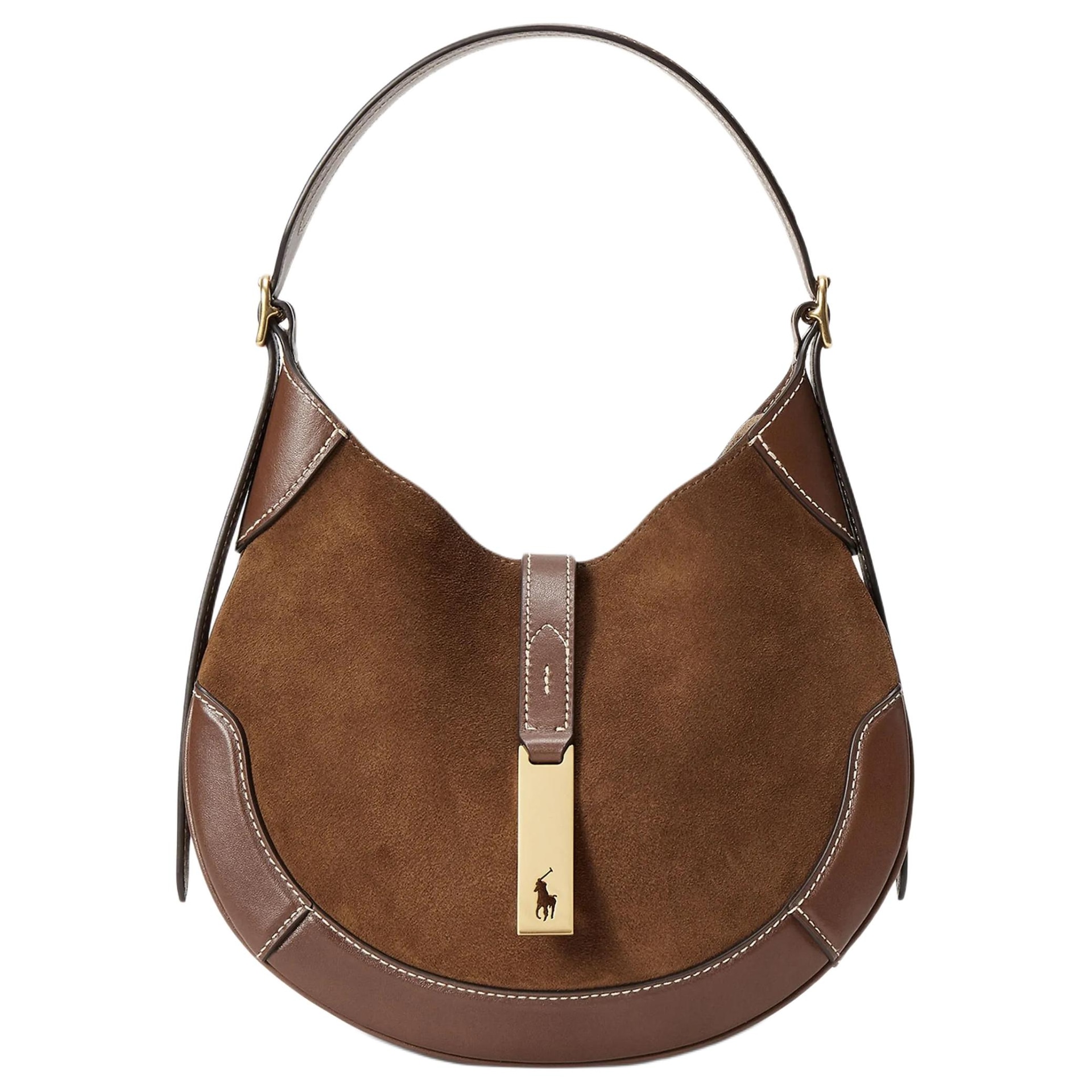 Polo Ralph Lauren Polo ID Suede Crossbody Small Brown