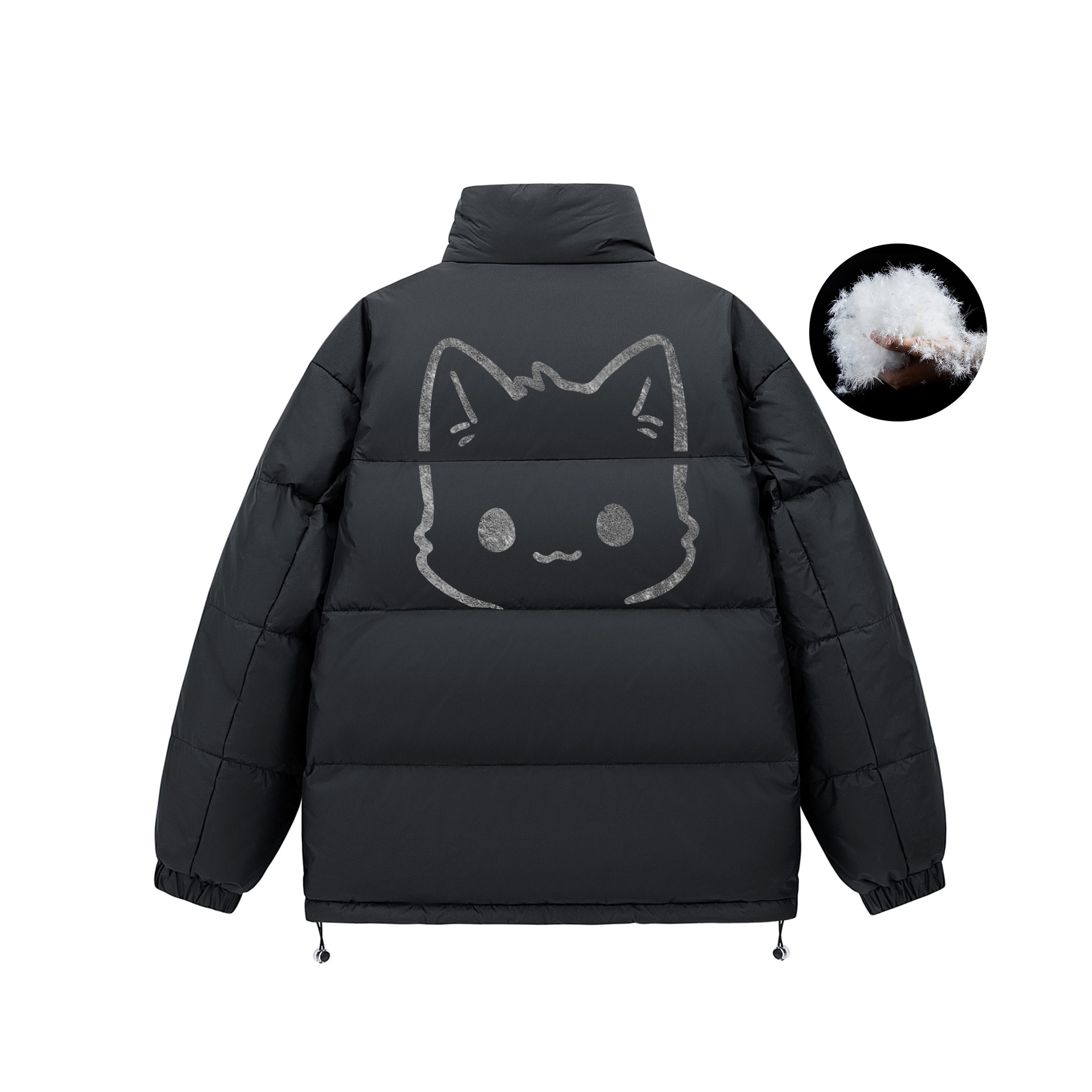 DOENU Cartoon Cat Puffer Jacket