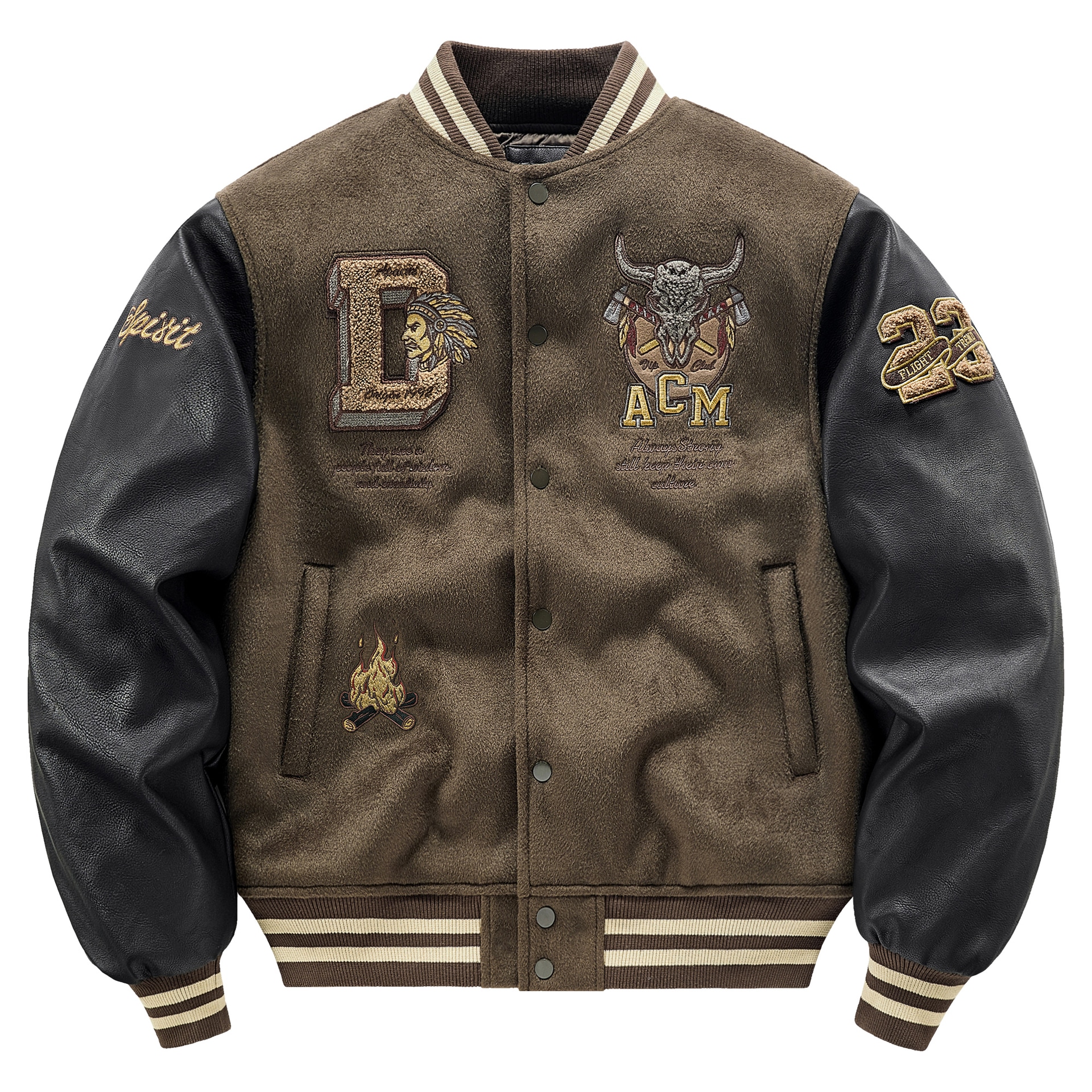 Vip Baseball Jacket Brown