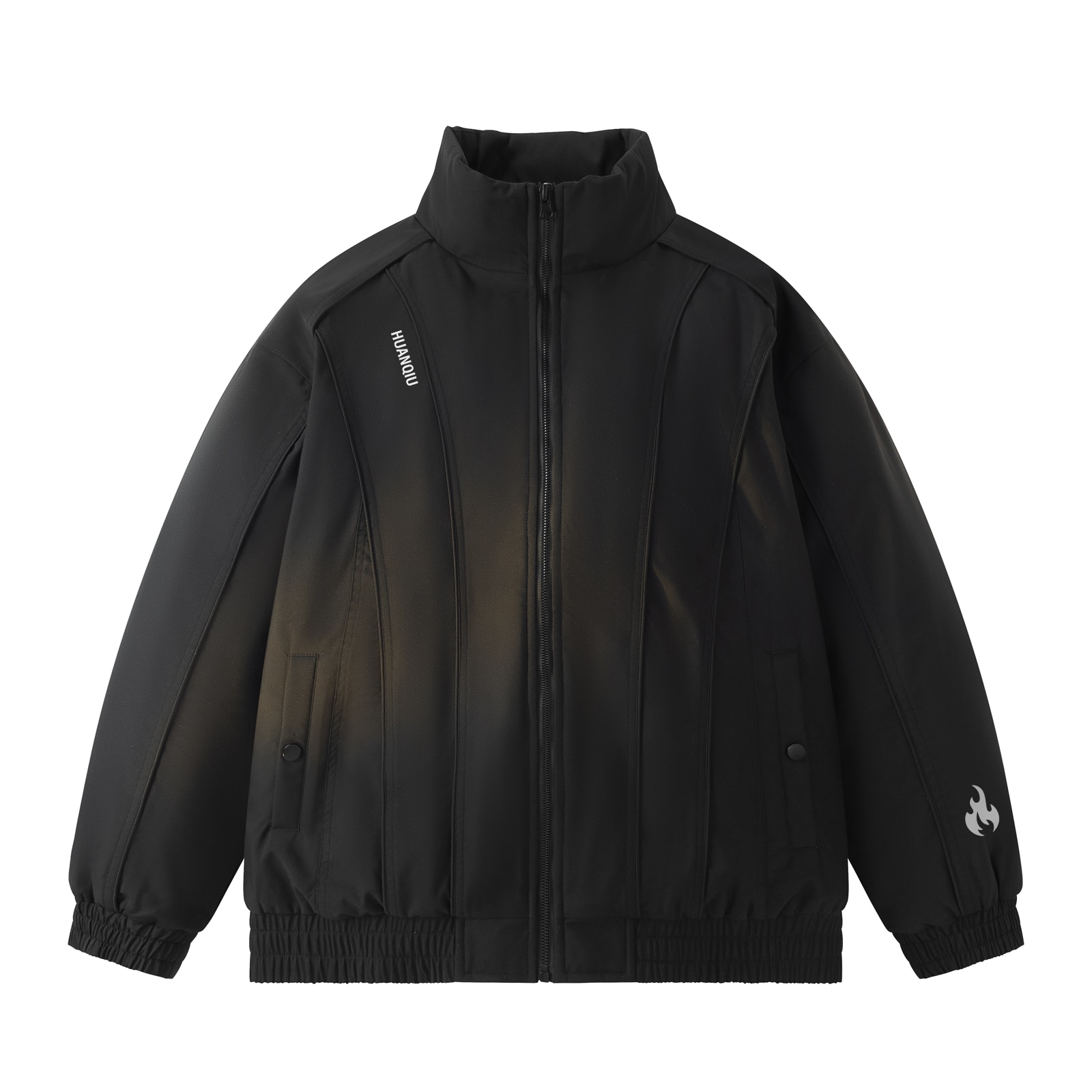 环球 HUANQIU HUANQIU Classic Flame Logo Zip-Up Jacket