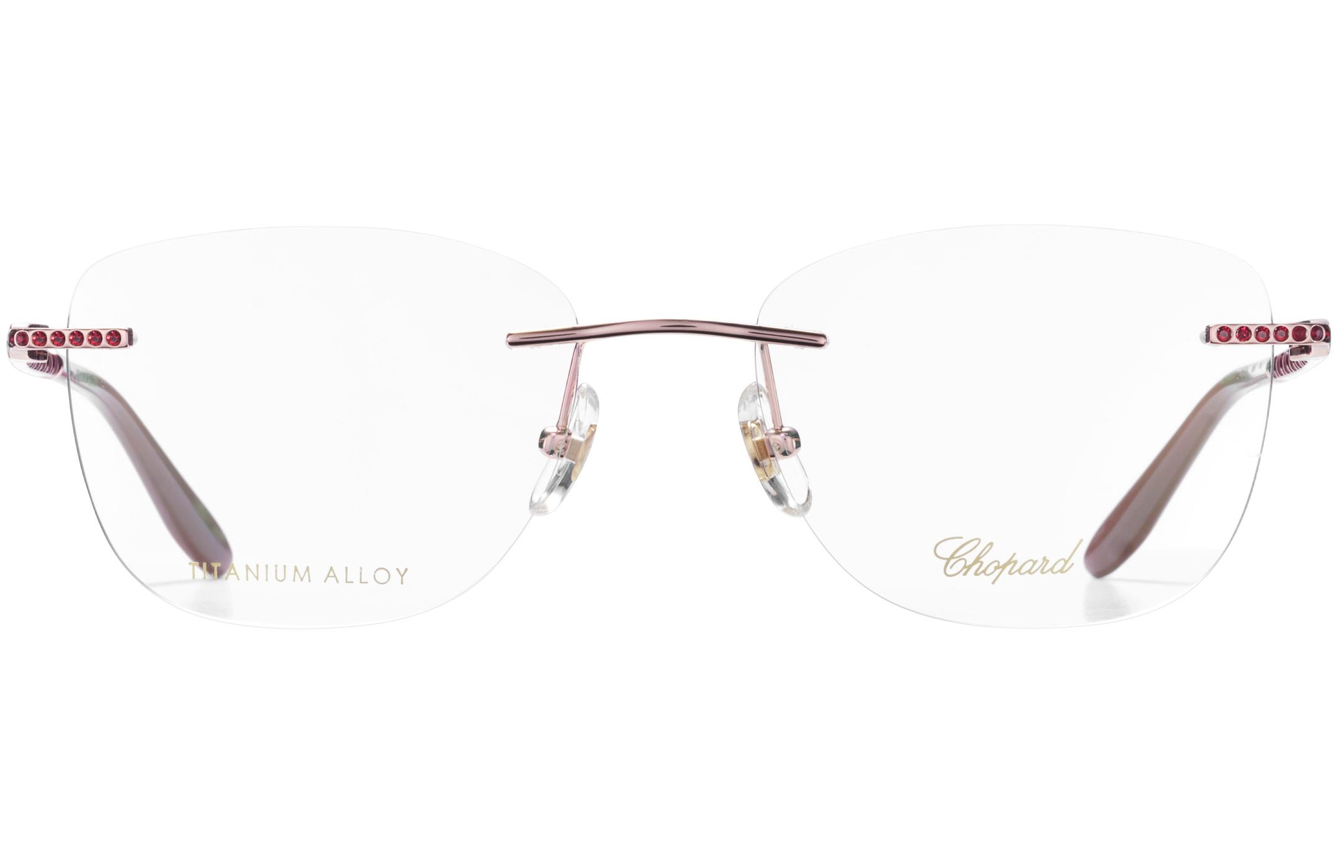 Chopard Custom Blue Red Stone Titanium Optical Glasses — фото 4