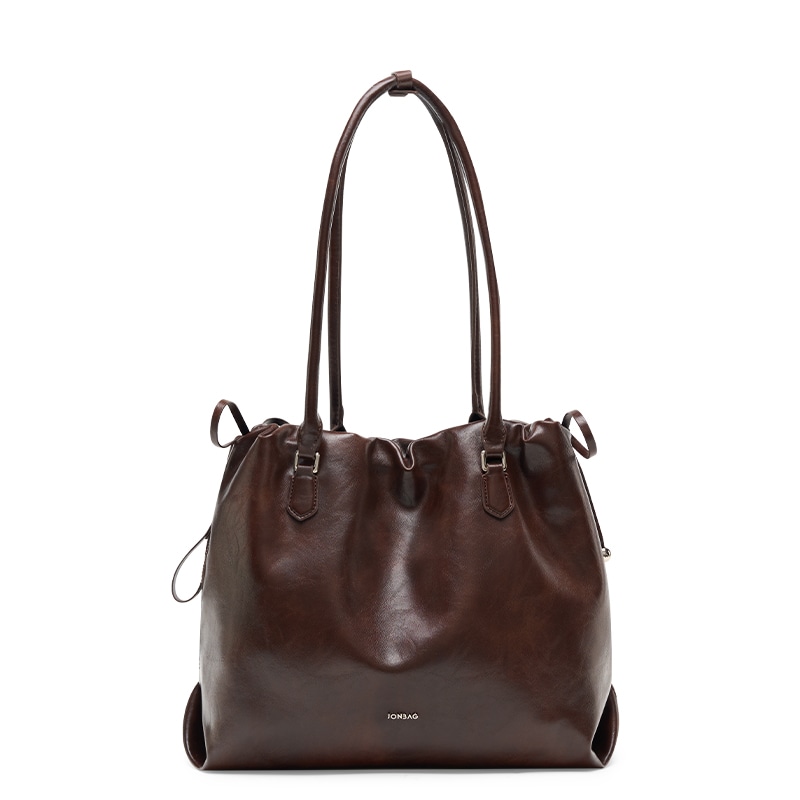 Сумки Jonbag Pleated Tote Bag Brown