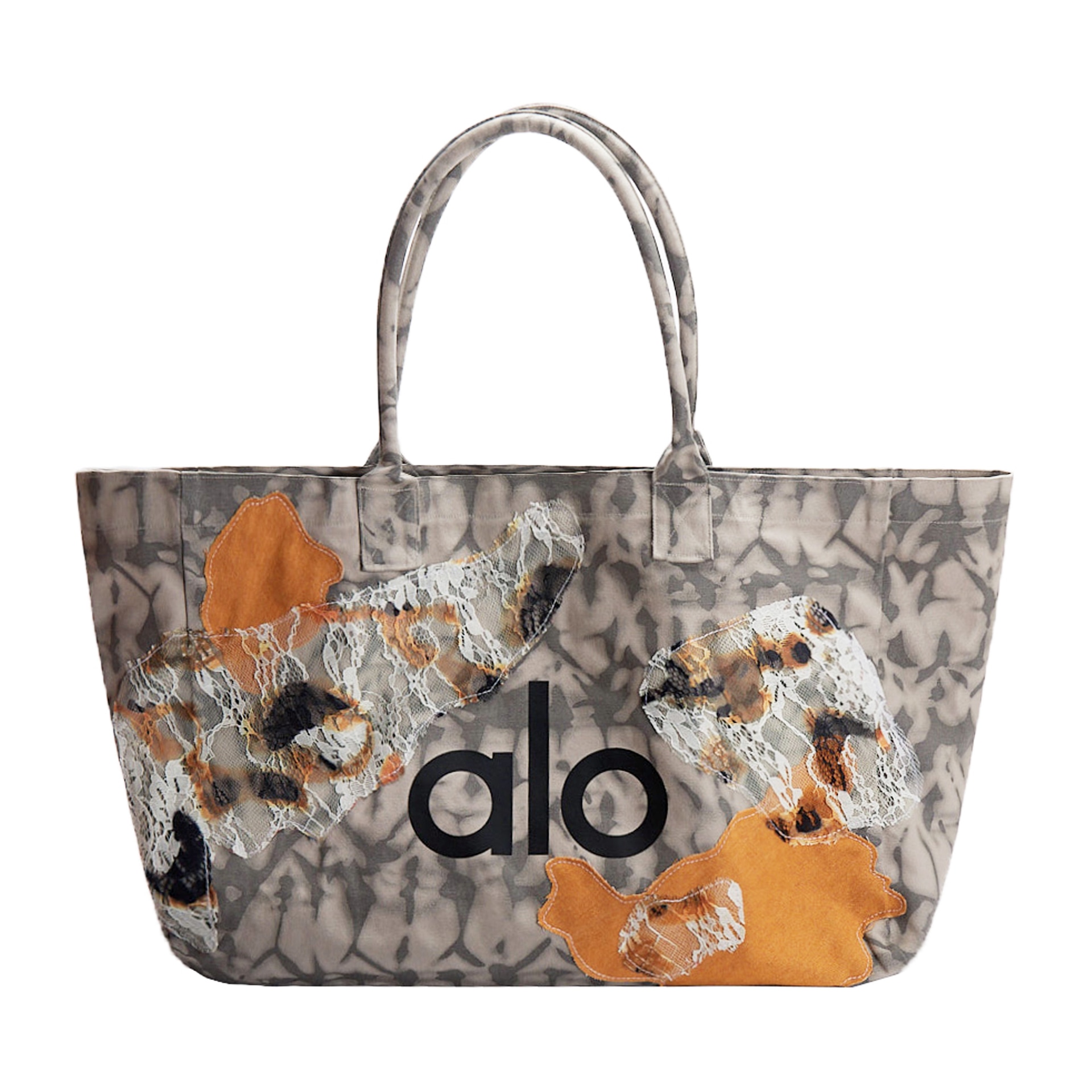 alo yoga Vintage Tote Bag Large Gray Yellow