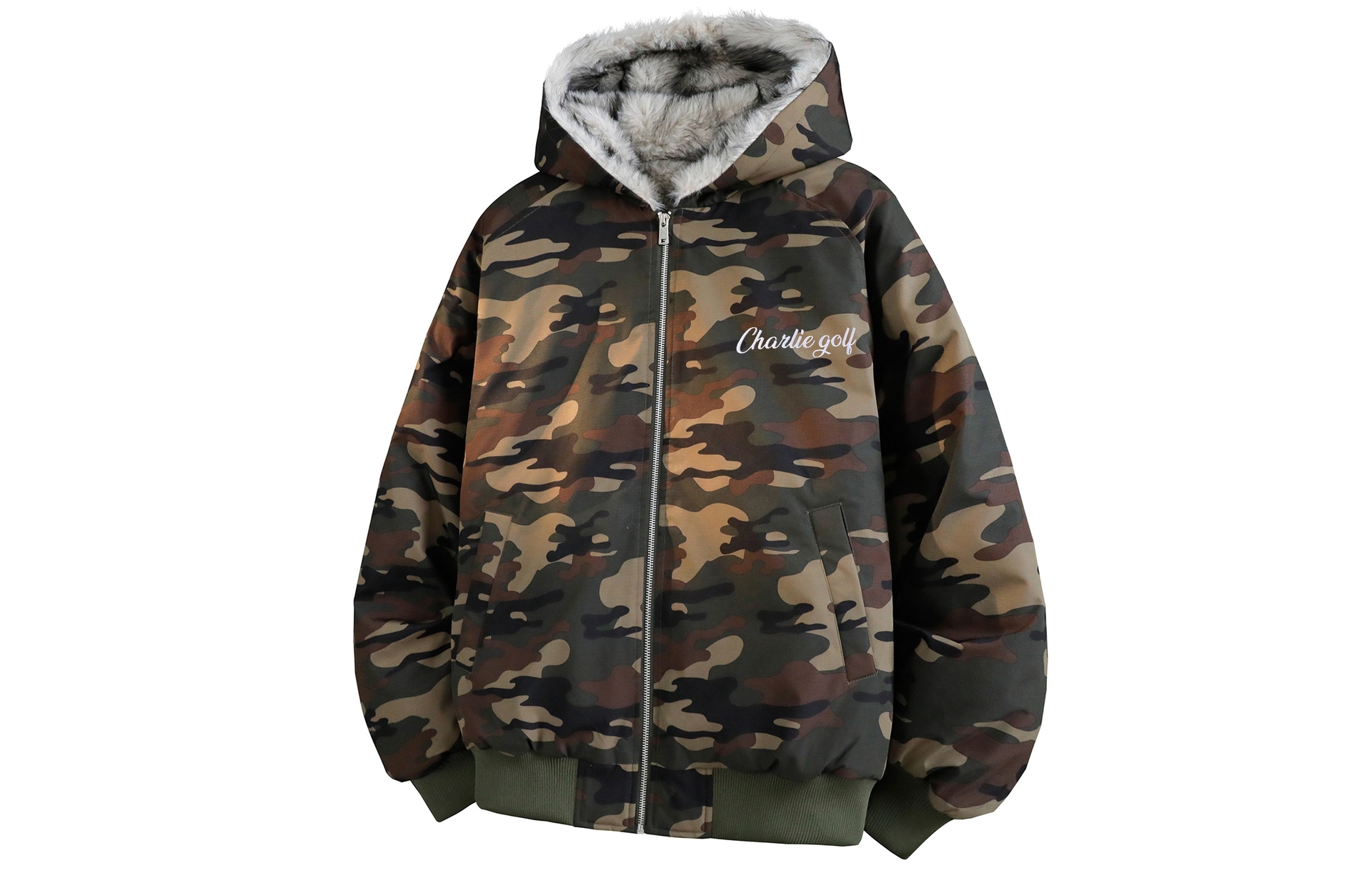 Charlie Golf Signature Hooded Cotton Jacket — фото 1