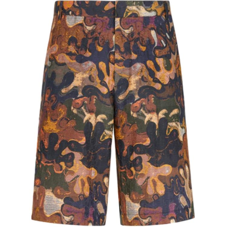 DIOR FW21 Camo Shorts Brown