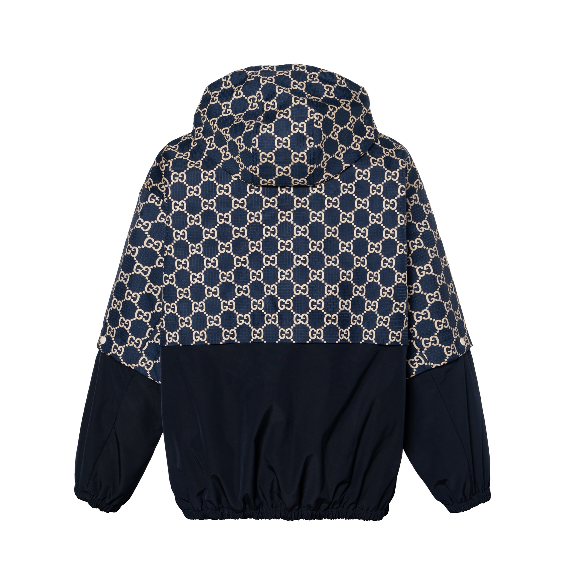 Gucci Printed Zip Hoodie Navy — фото 1