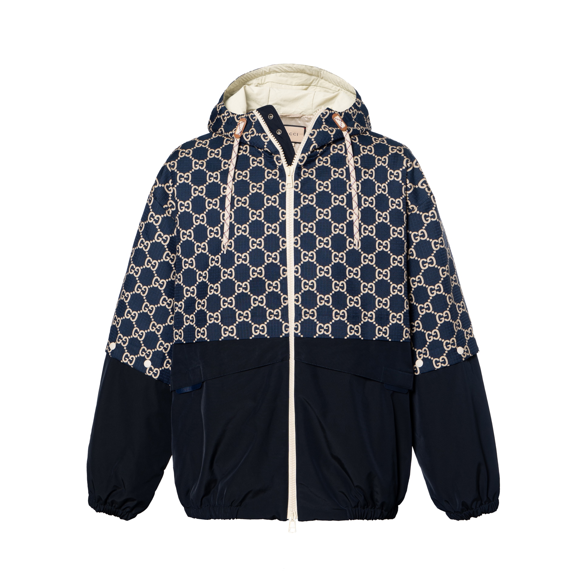 Куртка Gucci Printed Zip Hoodie Navy