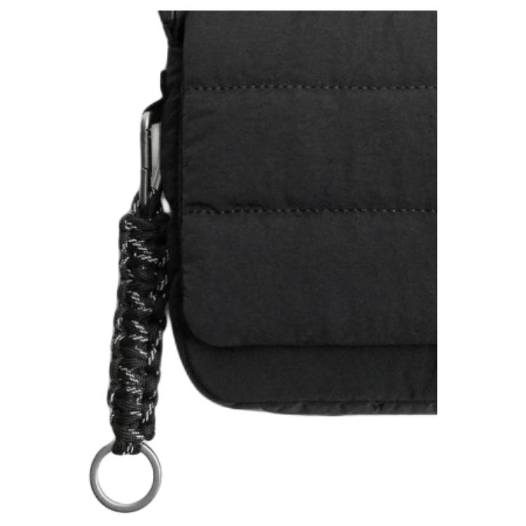 Zara Magnetic Flap Nylon Crossbody Bag Black — фото 7