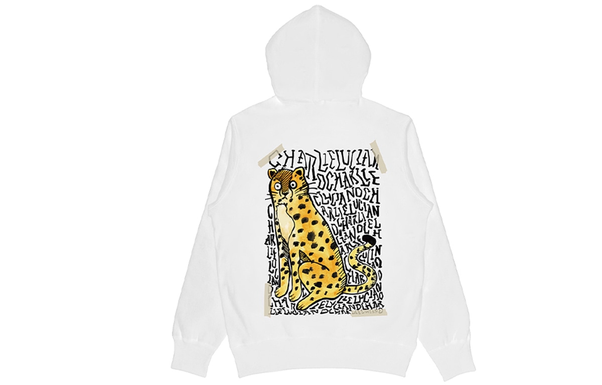 Charlie Luciano x Sesame Street Leopard Print Hoodie White