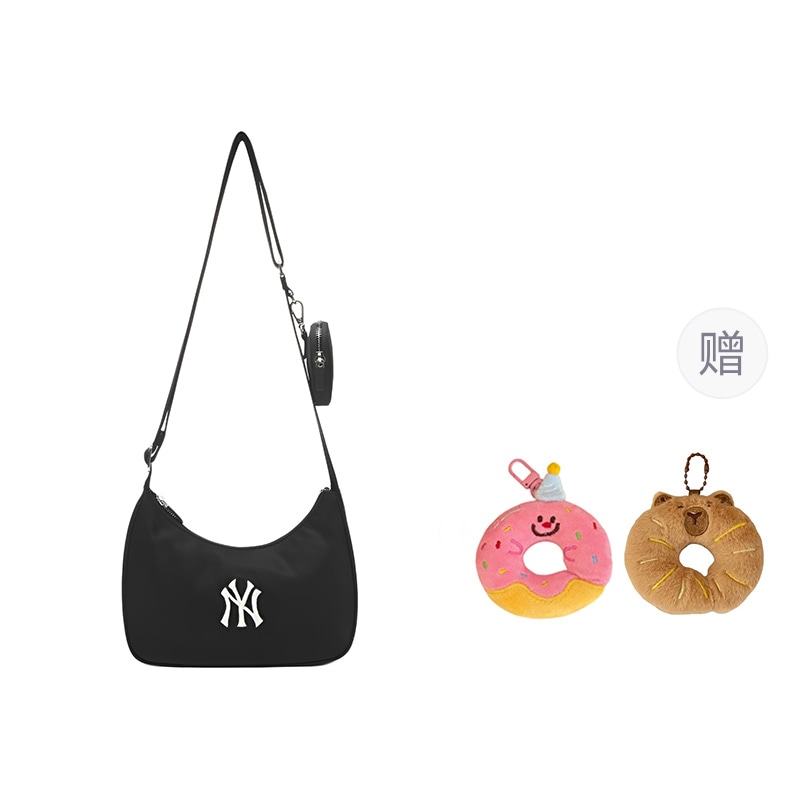 MLB Large Logo Nylon Bag Black — фото 6