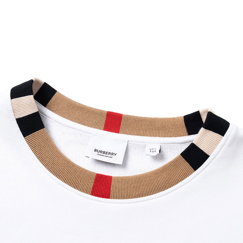 Burberry Logo Print Crewneck Sweatshirt White — фото 8