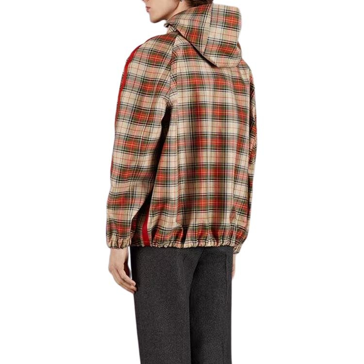 Gucci SS23 Checkered Hooded Jacket Brown — фото 2