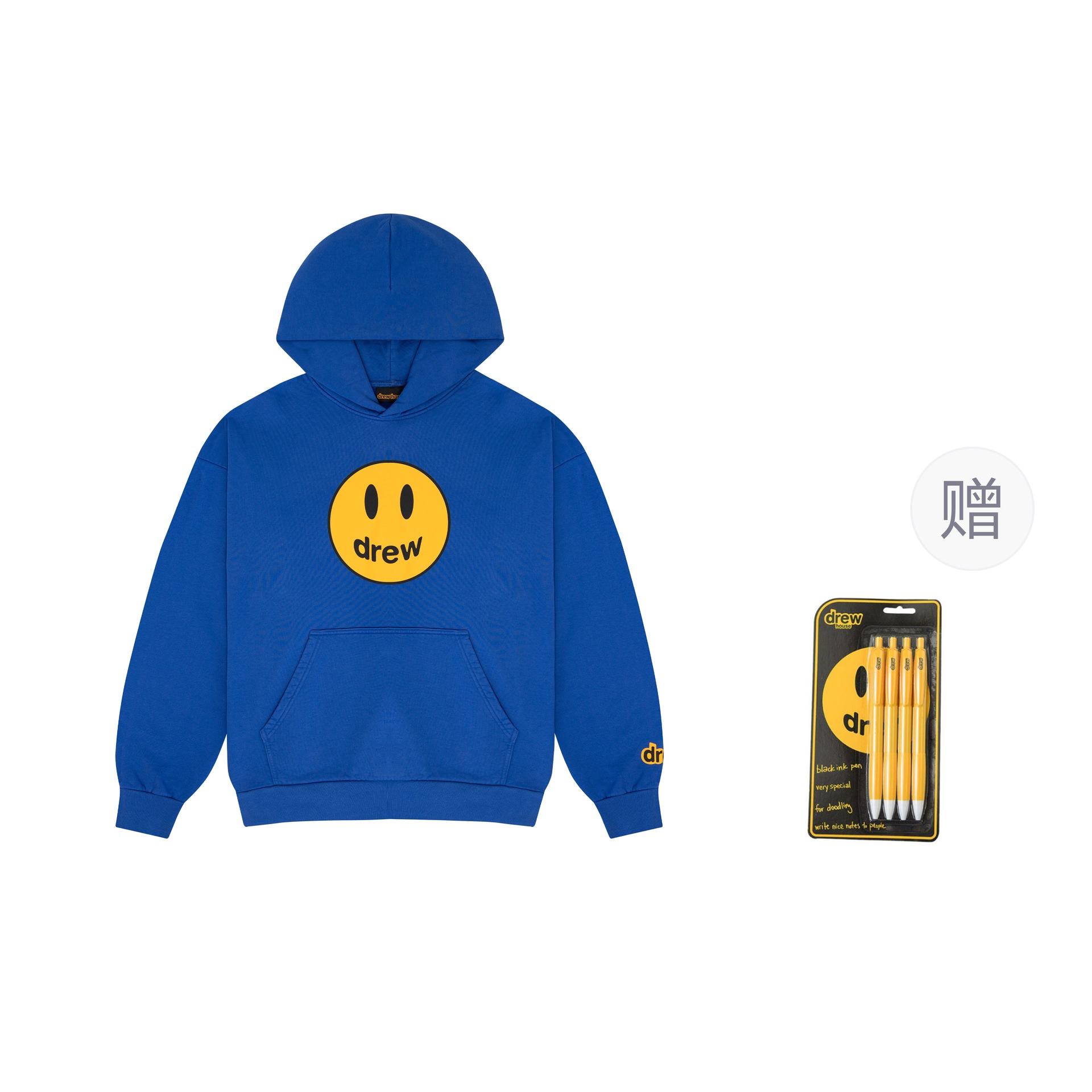 Drew House SS23 Mascot Oversized Hoodie - Mascot Royal Blue — фото 6