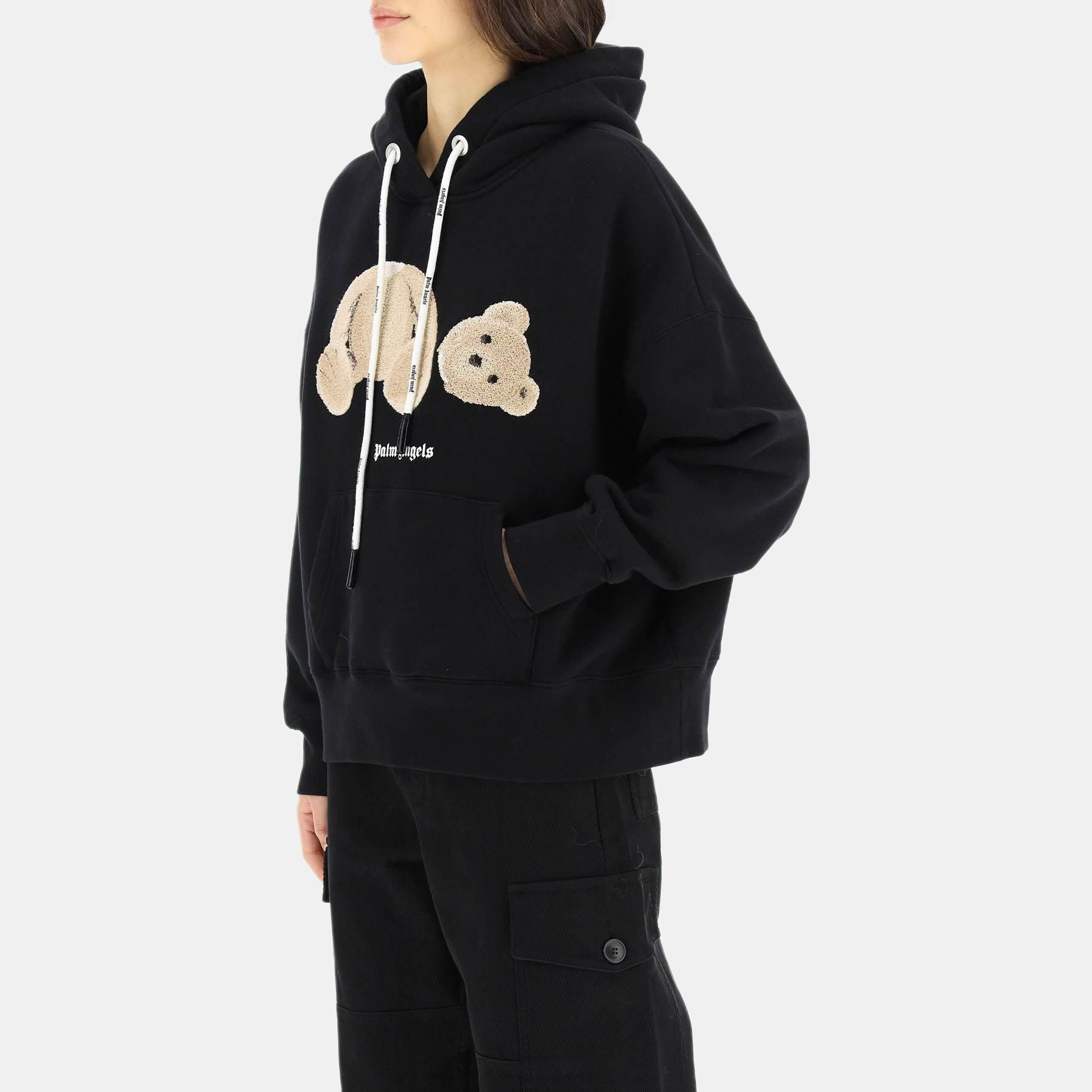 Palm Angels SS22 Animal Embroidered Hoodie Black — фото 3
