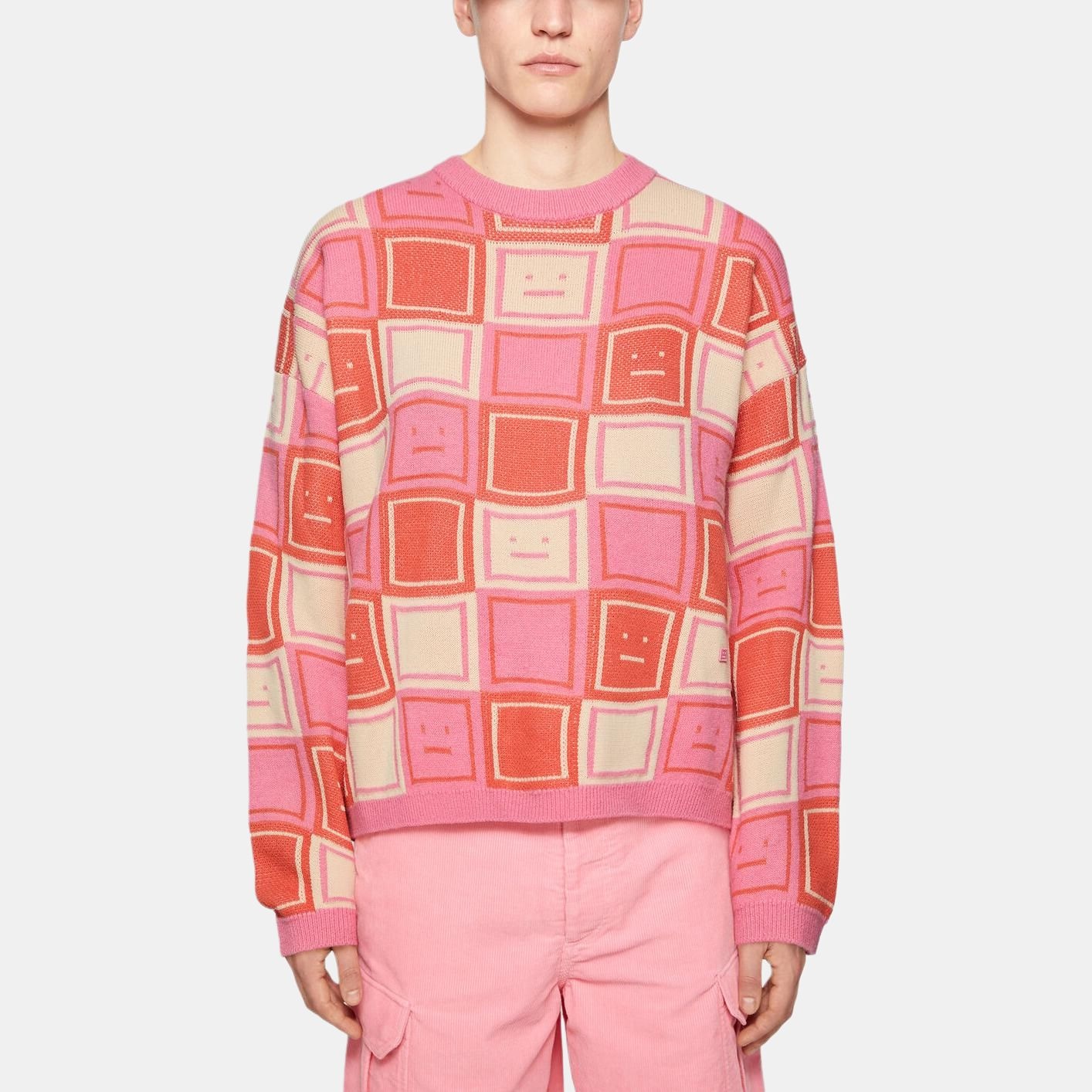Acne Studios Face Sweater Rust Orange/Tango Pink — фото 1