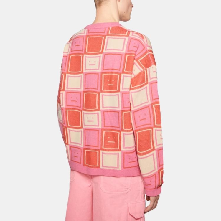 Acne Studios Face Sweater Rust Orange/Tango Pink — фото 2